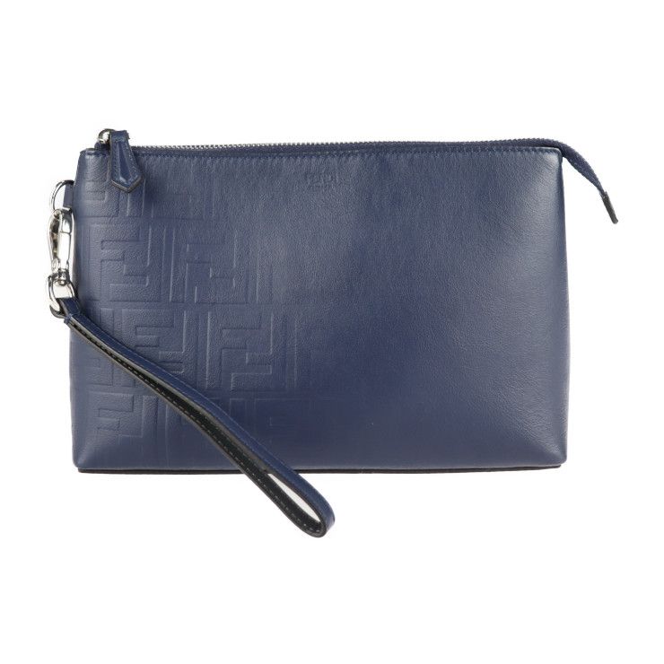 FENDI フェンディ セカンドバッグ 7N0106 A9ZC エンボスレザー 