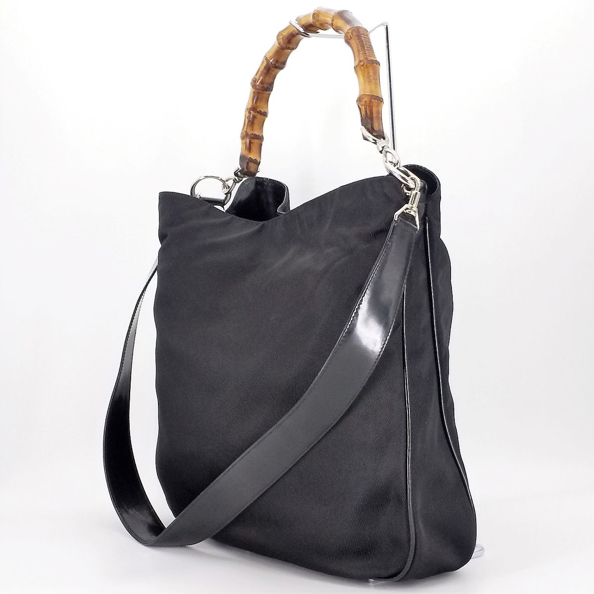 GUCCI グッチ 001・1998 オールドグッチ バンブー 2way ショルダー 