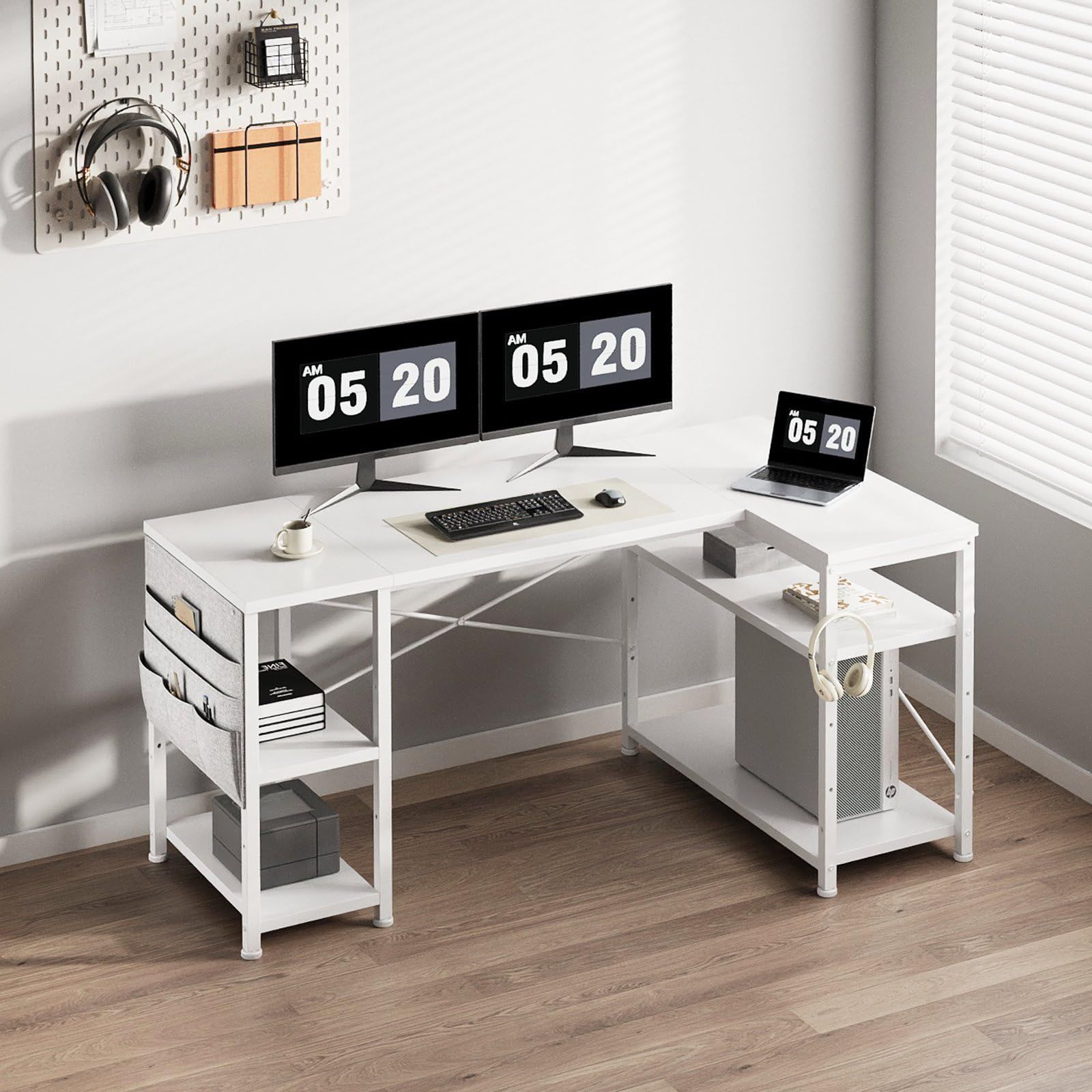 パソコンデスク勉強机学習机 l字デスク机pcデスク幅130cm