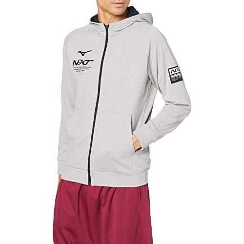 ミズノ(MIZUNO) N-XTスウェット フルジップフーディー 長袖 スタンダード 32JC0230 グレー杢 Mサイズ