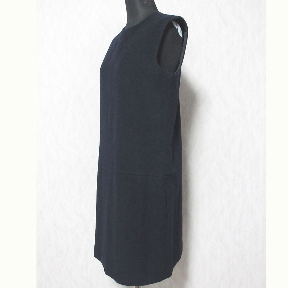 YOKO CHAN❤️ノースリーブワンピース　38 ヨーコチャン YOKO CHAN ワンピース ひざ丈 半袖 フレア 38 黒