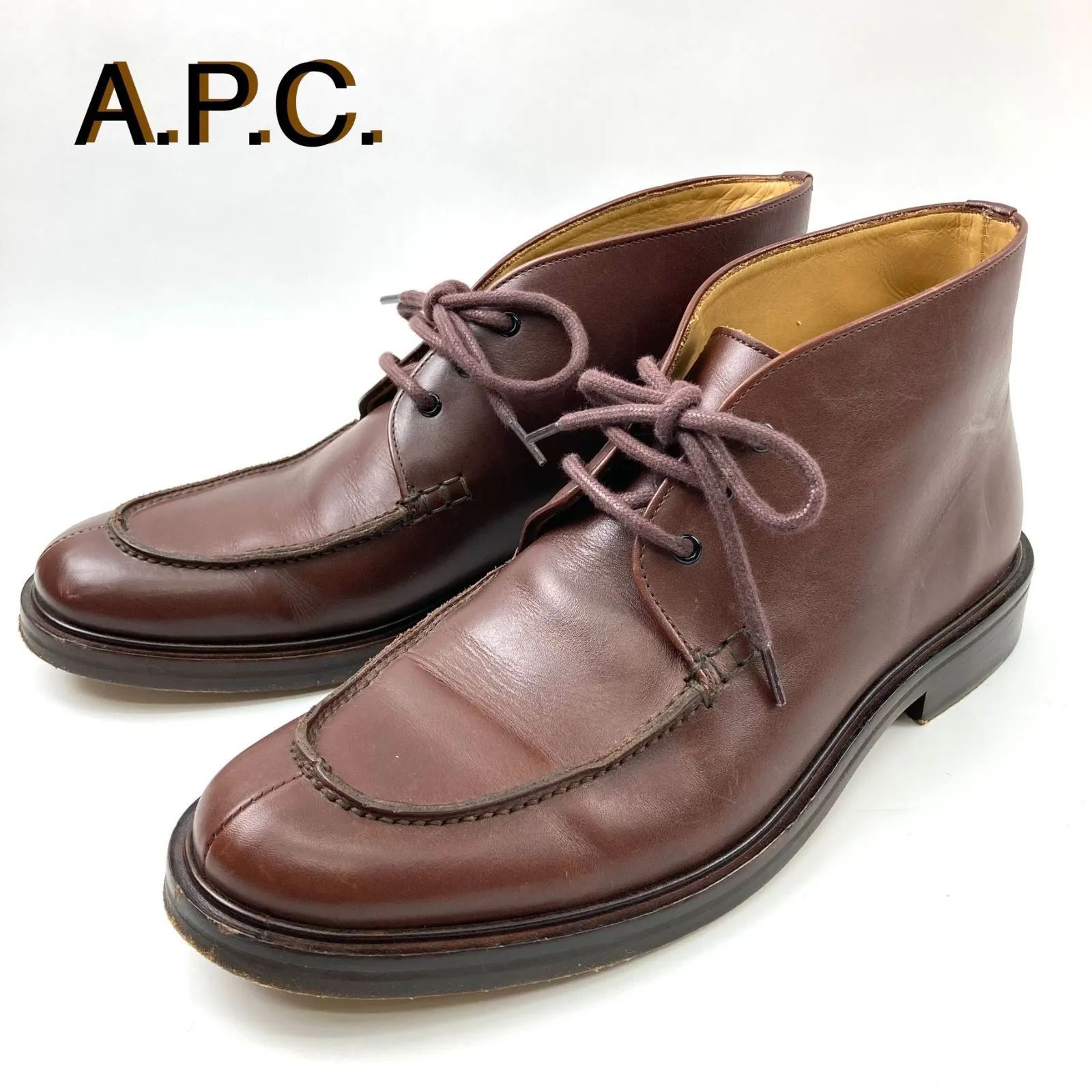 t) A.P.C. アーペーセー レザーブーツ サイズ42 チャッカブーツ メンズ 