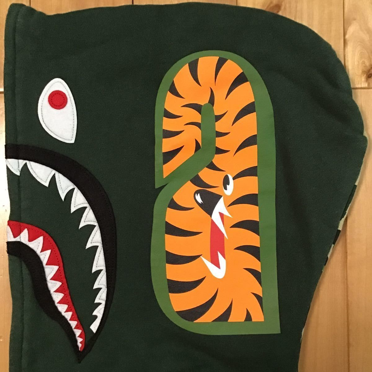 ABC camo green シャーク パーカー Mサイズ shark full zip hoodie a 