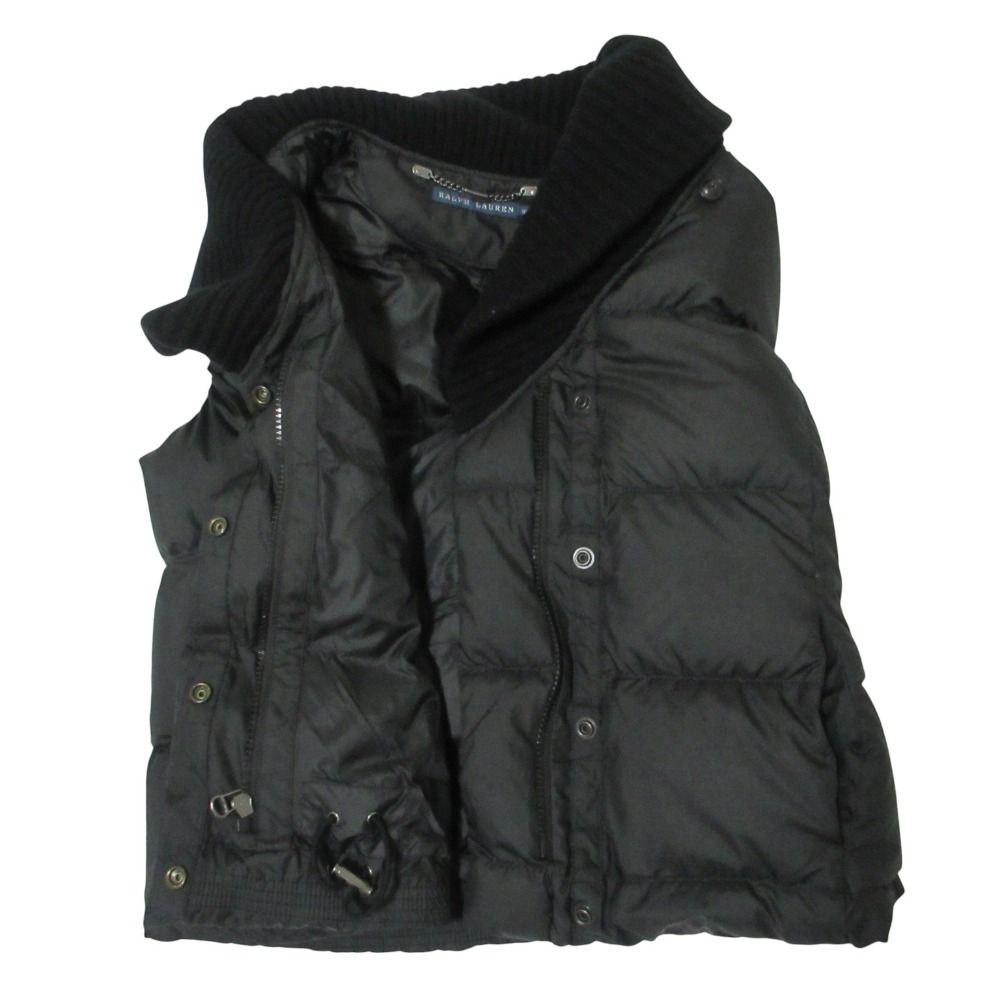 美品 RALPH LAUREN ラルフローレン リブショールカラー ダウン