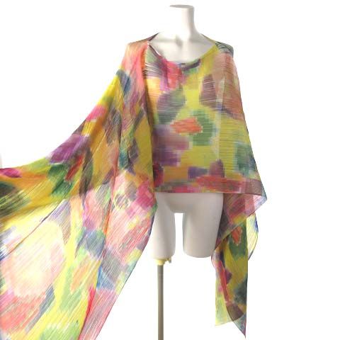 PLEATS PLEASE ロングポンチョ ロングワンピース 大判ストール PLEATS PLEASE ロングポンチョ ロングワンピース 大判ストール