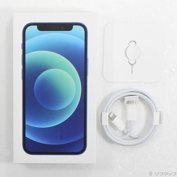 中古品〕 iPhone12 mini 64GB ブルー MGAP3J／A SIMフリー【348