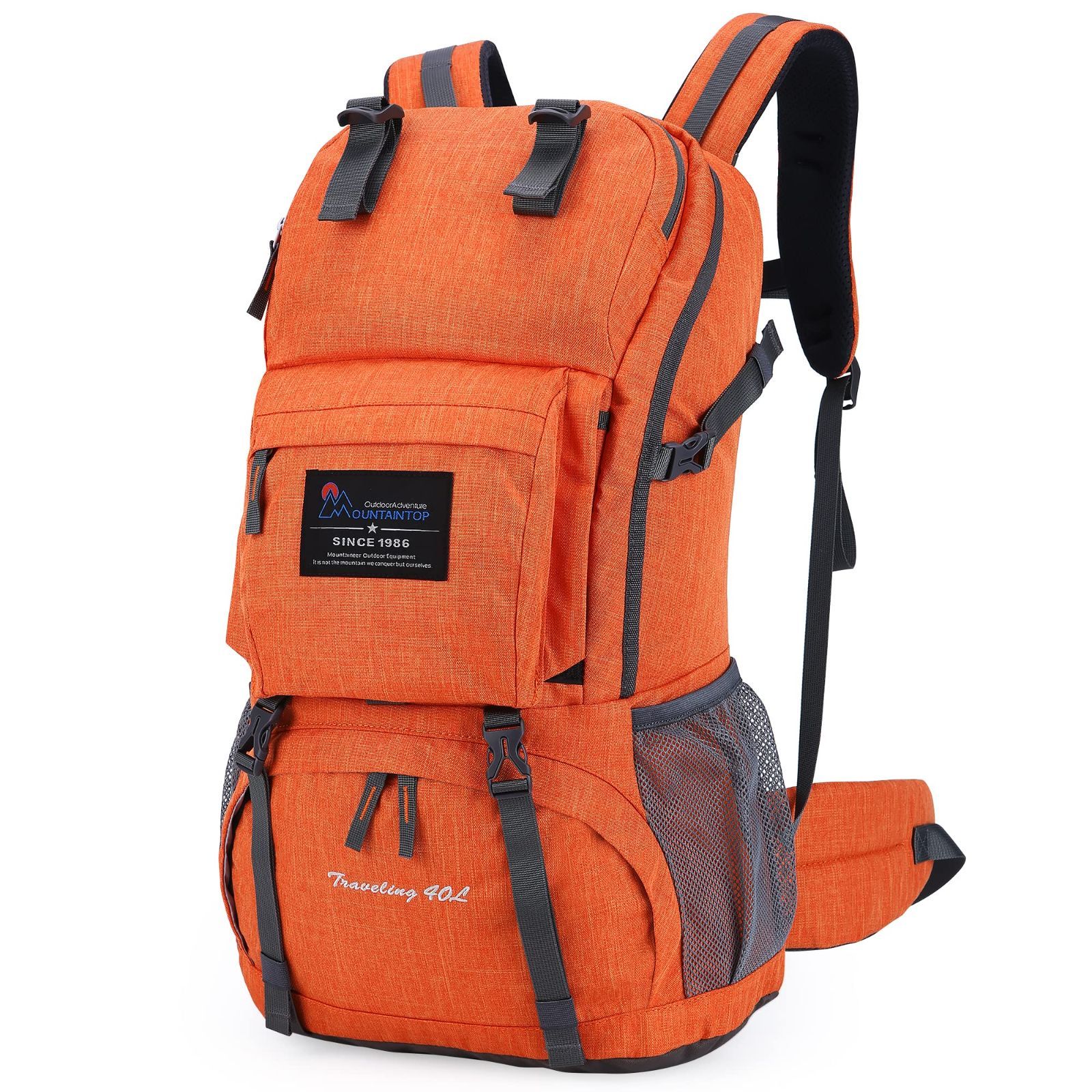 【数量限定】マウンテントップ(Mountaintop) 登山 リュック 40L バックパック アウトドア スキー キャンプ 防災 ハイキング 旅行 花見 大容量 サック レインカバー付き レディース/メンズ