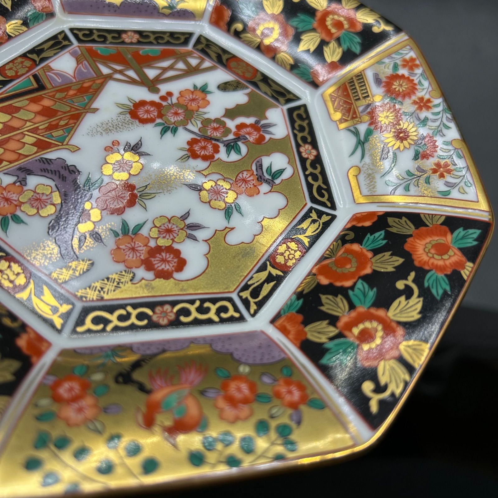 有田焼　青藍窯　古伊万里　献上古伊万里　銘々皿　八角皿　盛皿　16cm 有田焼 青藍窯 金欄手古伊万里 八角銘々皿 5枚揃 - メルカリ