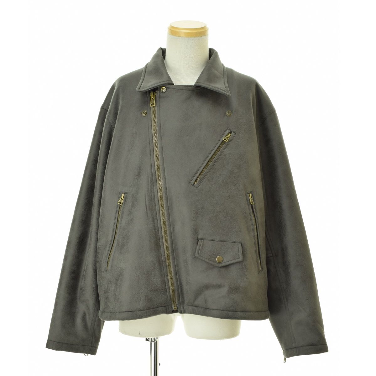 BEAMS】24AW 11-18-1850-139 フェイクレザー ダブルライダース