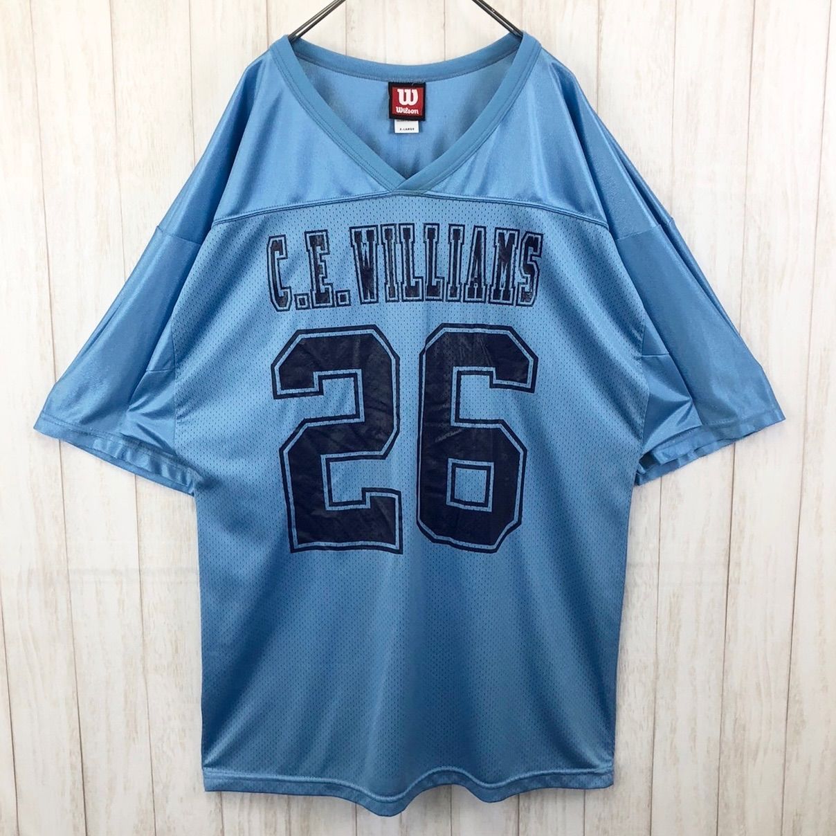 【新品・未使用品】NFLジャイアンツ アメフト ゲームシャツ ユニフォーム 刺繍 ReebokリーボックNFLジャイアンツアメフトゲームシャツ