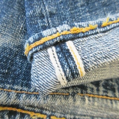 EVISU ストレートデニム ダメージ加工 エヴィス EVISU 虎耳