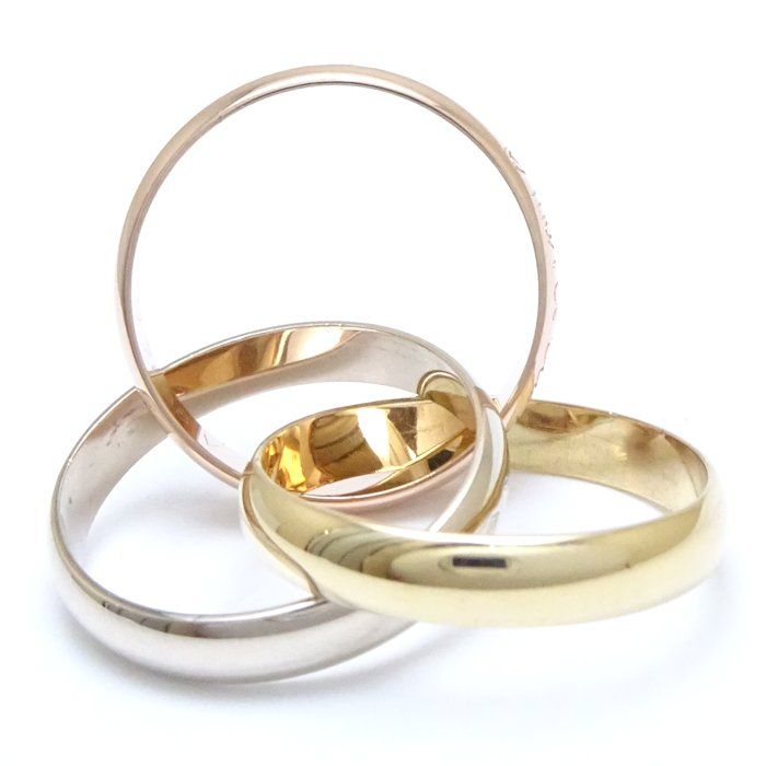 カルティエ　トリニティリング　クラシック　3Pダイヤ　52（12号） カルティエ トリニティリング クラシック 3Pダイヤ 52（12号