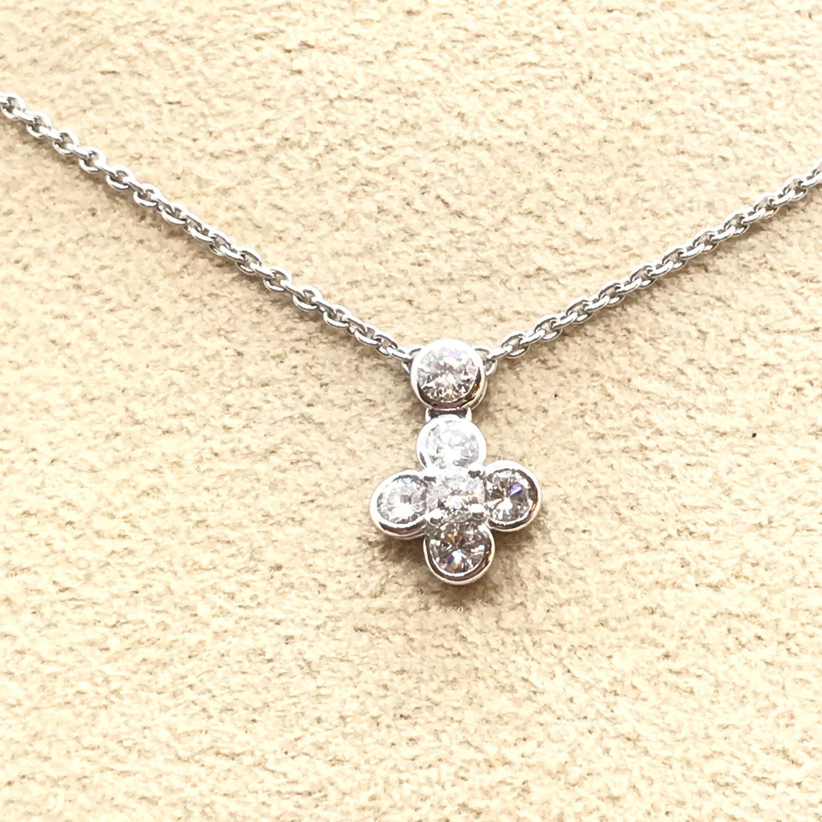 Pt850ダイヤモンドネックレス 1.08ct 鑑別書有 - メルカリ
