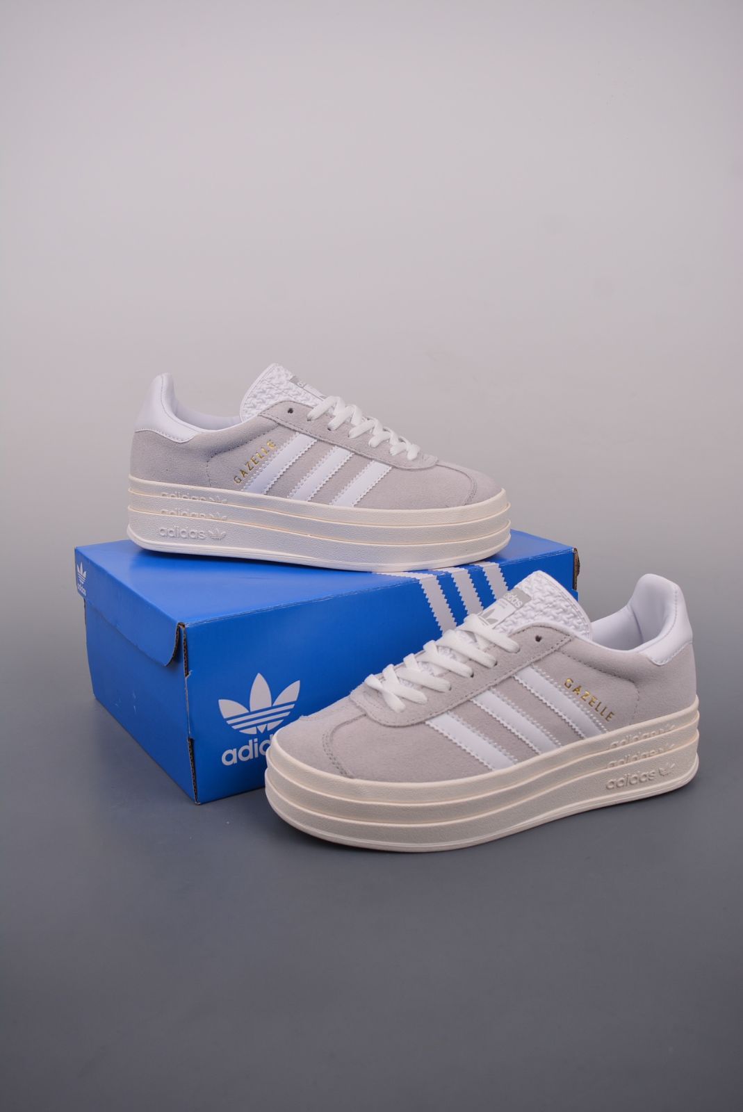 adidas Originals GAZELLEBOLD W アディダス オリジナルス スニーカー ガゼルボールド W レディース 厚底 グレー HQ6893