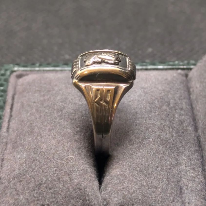 JOSTENS シルバー925 10K GF 1939年 カレッジリング 10号 V字 JOSTENS シルバー925 10K GF 1939年 カレッジリング 10号 V字