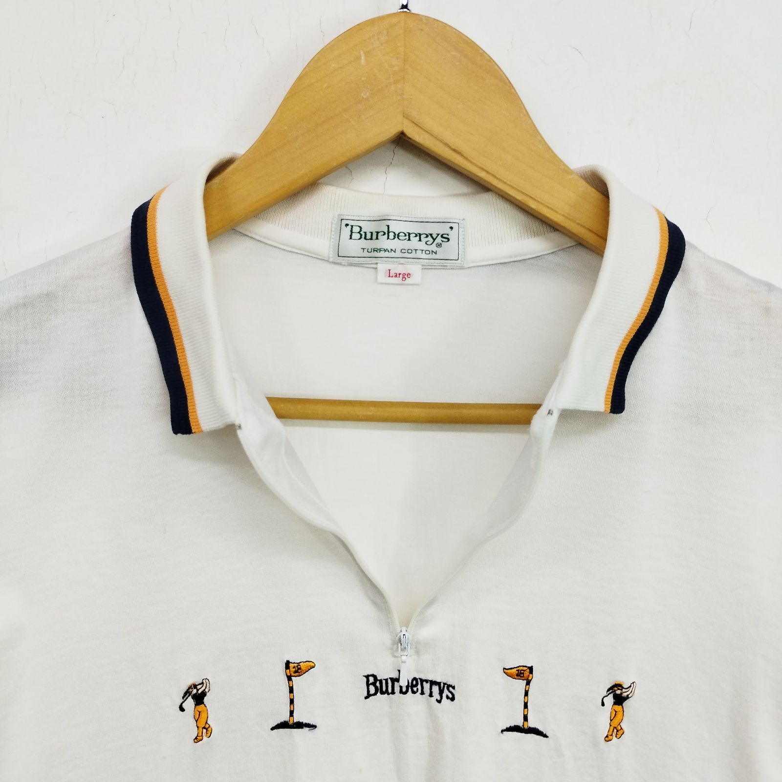バ-バリ- ホロシャツ BURBERRY'S バーバリーズ ハーフジップ ポロシャツ 半袖
