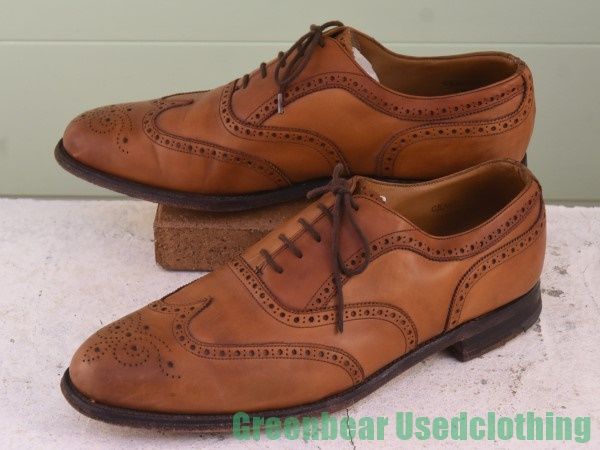 W406 イギリス製 CHEANEY 高級 ウィングチップシューズ 良い味 茶 ブラウン メンズ 11 29cm