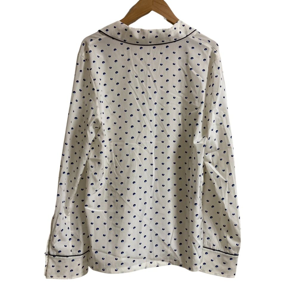 Stella McCartney - Stella McCartney ステラマッカートニー 長袖シャツ サイズ40 ブラウス 異素材切替 コットン シルク ホース ホワイト ブランド古着【中古】20250320/RA3783 Stella McCartney - Stella McCartney ステラマッカートニー