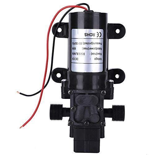ダイヤフラムポンプ 5L/min DC12V 80W アウトレット インテリジ…