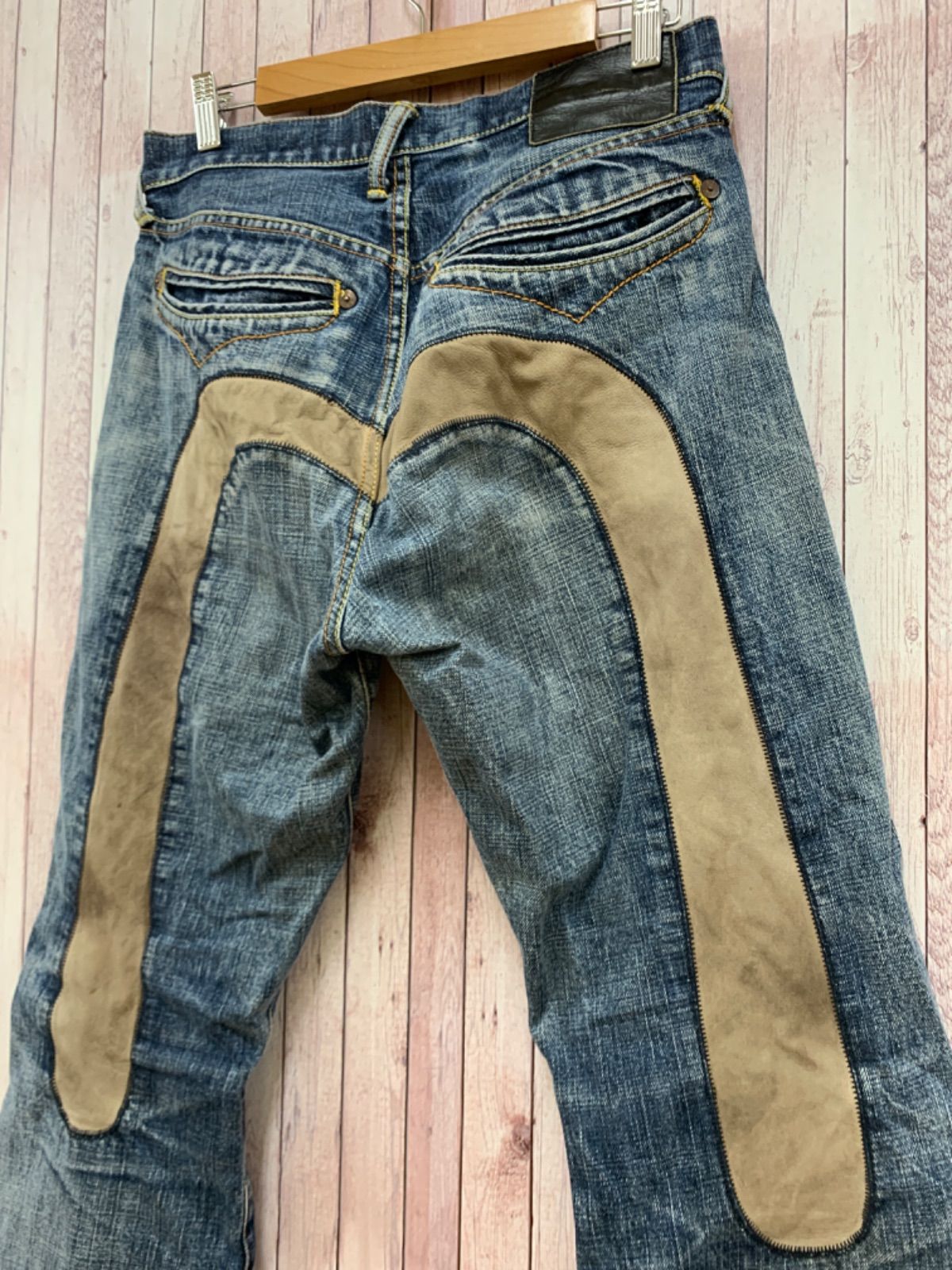 激レア‼️EVISU エヴィス 大黒レザー ビッグ カモメ 黒 ブラック