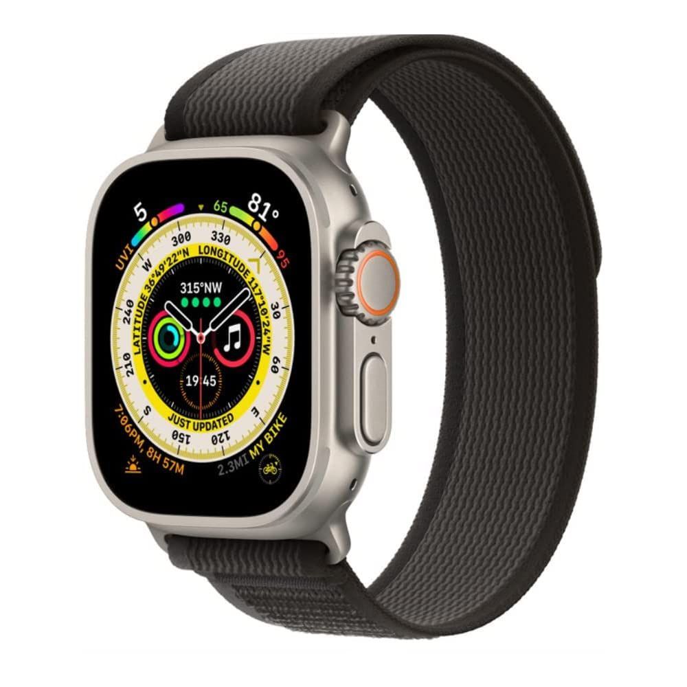 コンパチブル トレイルループ apple watch バンド apple watch Ultraバンド 軽量 ソフト 快適 便利なプルタブ iwatch バンド apple watch 49mm/45mm/44mm/42mm 41mm/40mm/3