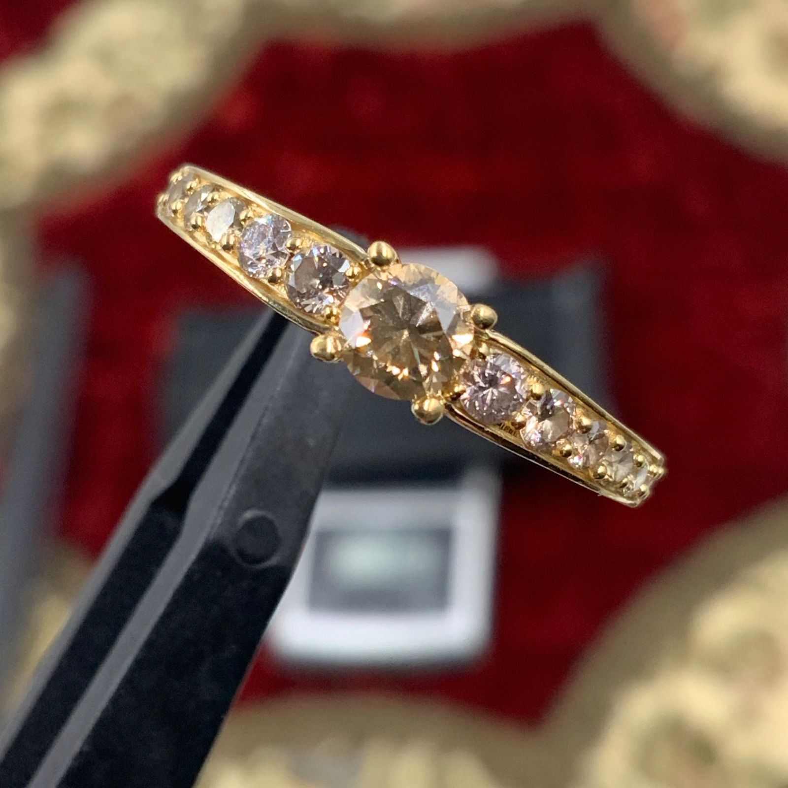 GSTV K18 ダイヤモンドリング 3.1g 約15号 - メルカリ