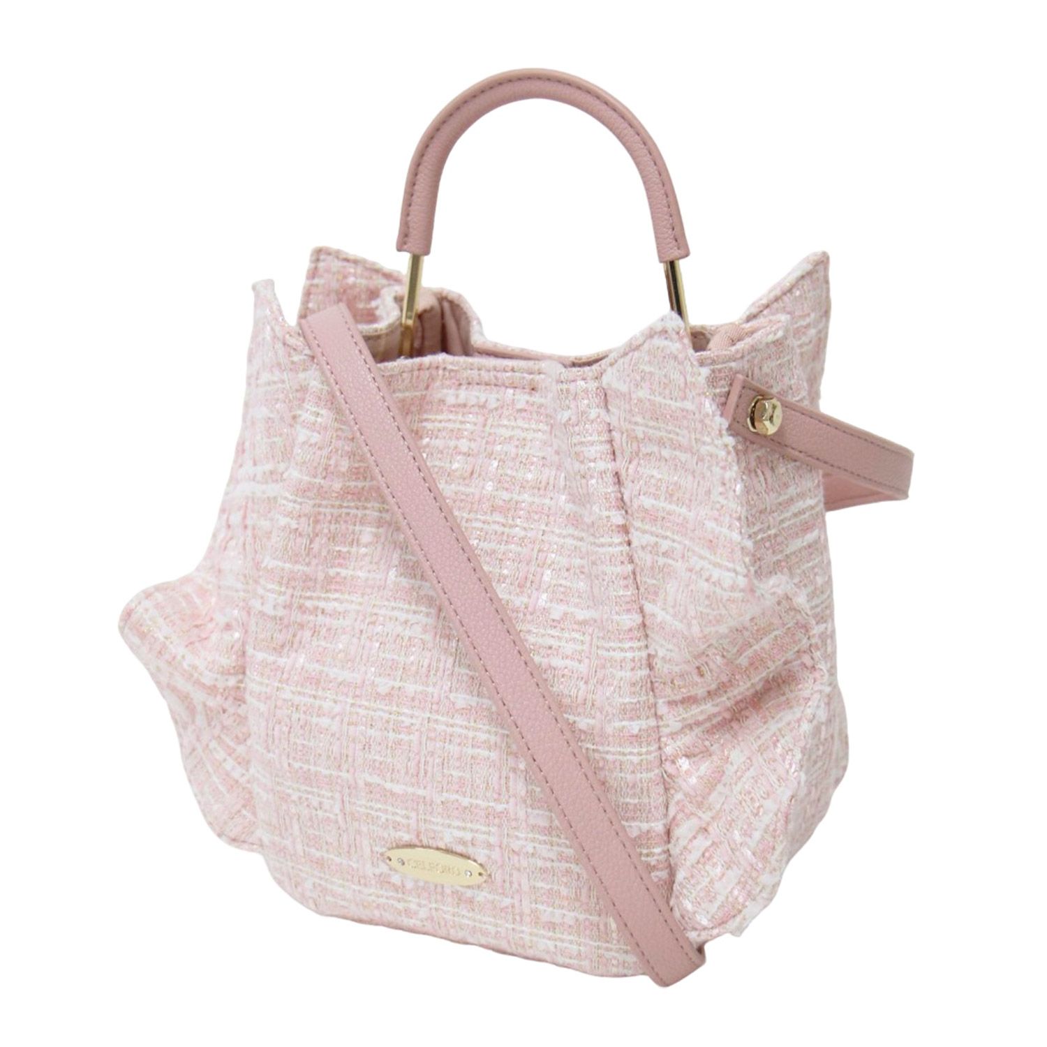 セルフォード　ワンハンドルフリルバッグ　ピンク ワンハンドルフリルバッグ(ハンドバッグ)｜BAGS（バッグ