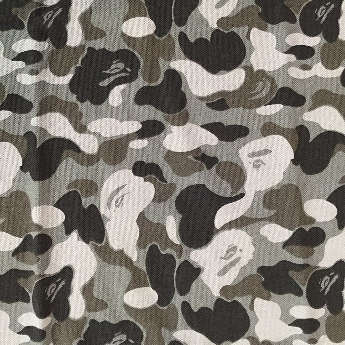 ☆新品☆ BAPE camo ポロシャツ Sサイズ グレー a bathing ape エイプ