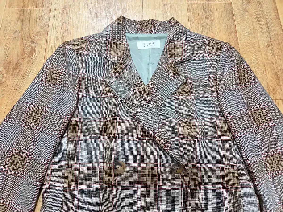  時間 TIME ベルト付き チェックコート 55 ー 66 ロングコート ジャケット アウター