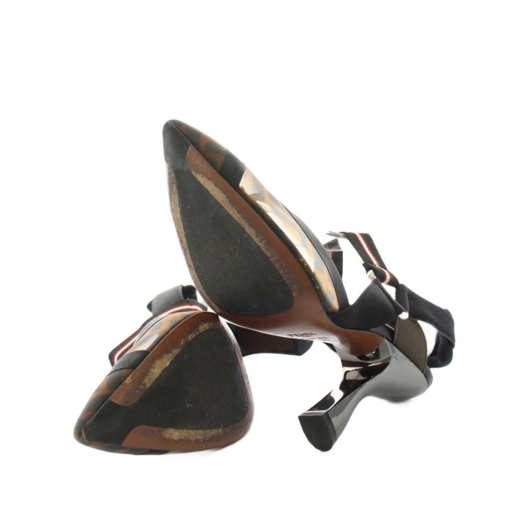 ブラウンFFメッシュスリングバックシューズ サンダル