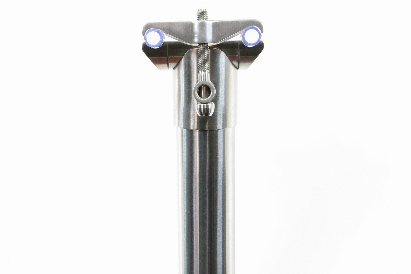 マイクロヒーロー MicrOHERO フルチタン 合金 軽量225g シートポスト 31.6 400mm 自転車 自転車パーツ