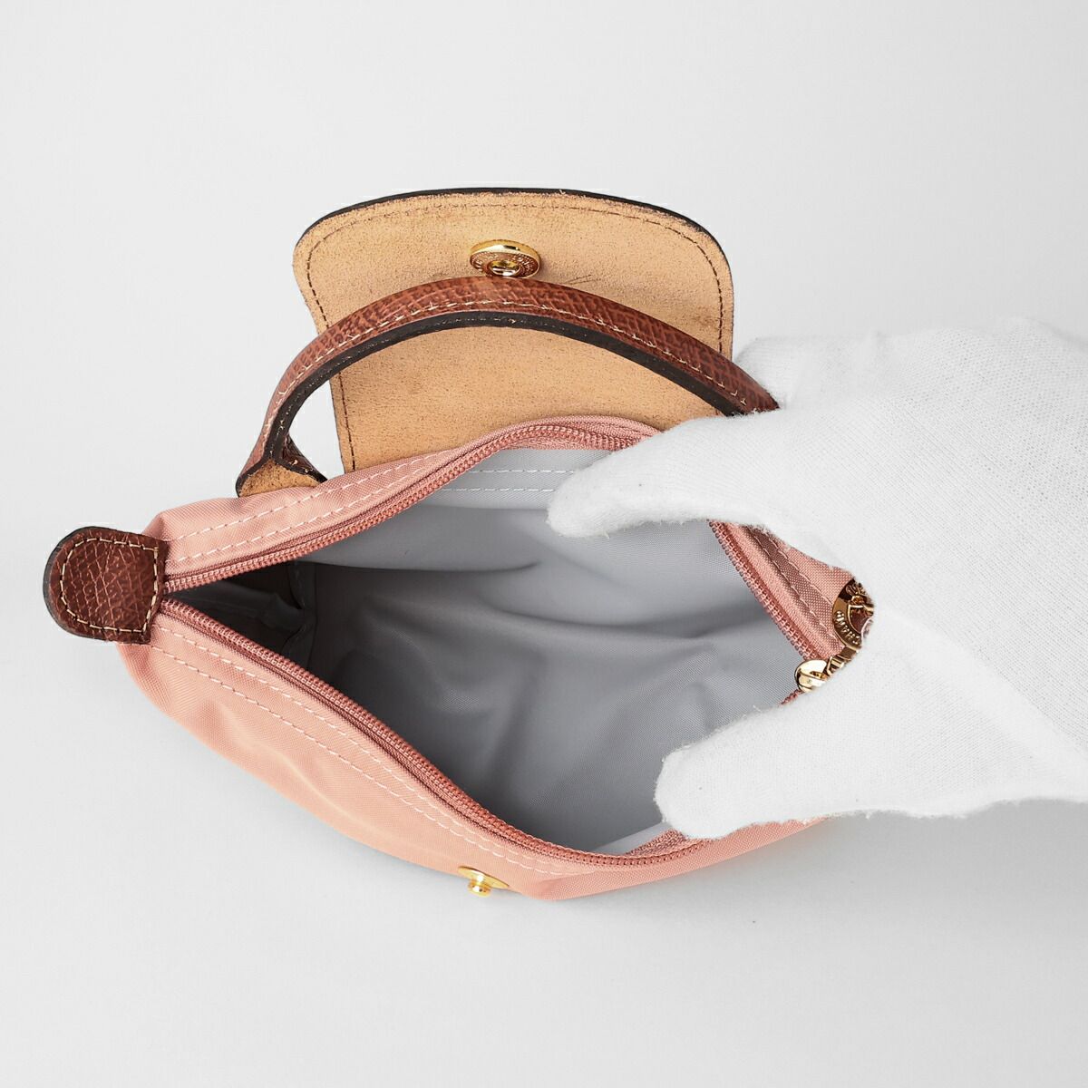 LONGCHAMP ハンドル付きポーチ　ピンク LONGCHAMP ハンドル付きポーチ ピンク Le Pliage Original Pouch