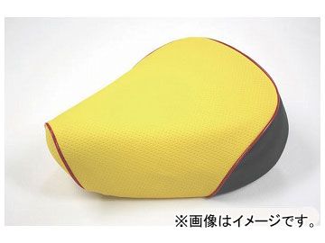 2輪 グロンドマン 国産シートカバー エンボスイエロー/赤パイピング（張替） 品番：GH26HC250P40 JAN：4562492967613 ホンダ タクト（AF30）