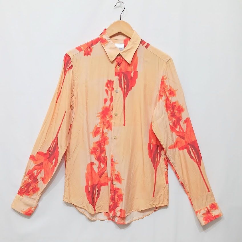 Paul Smith ポールスミス Stem Floral プリントシャツ レーヨンシャツ 