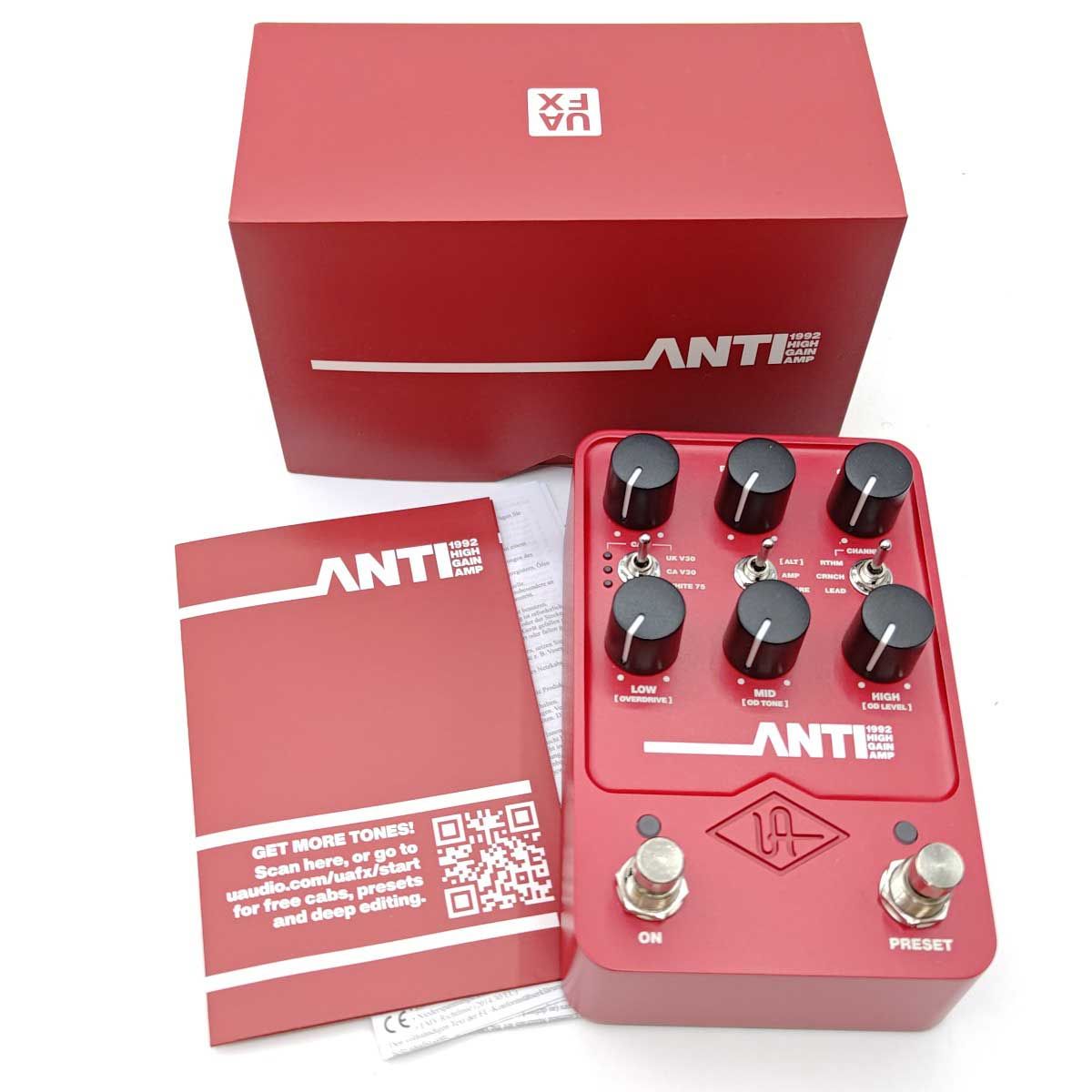 ■UNIVERSAL AUDIO 　UAFX ANTI 1992　エフェクター Universal Audio UAFX Anti 1992 High Gain Amp Pedal | Sweetwater