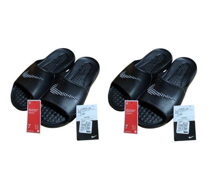 ナイキ NIKE ビクトリー ワン スライド VICTORI ONE SLIDE CZ5478 ブラック / ホワイト（001） サイズ：25.0cm 2足セット