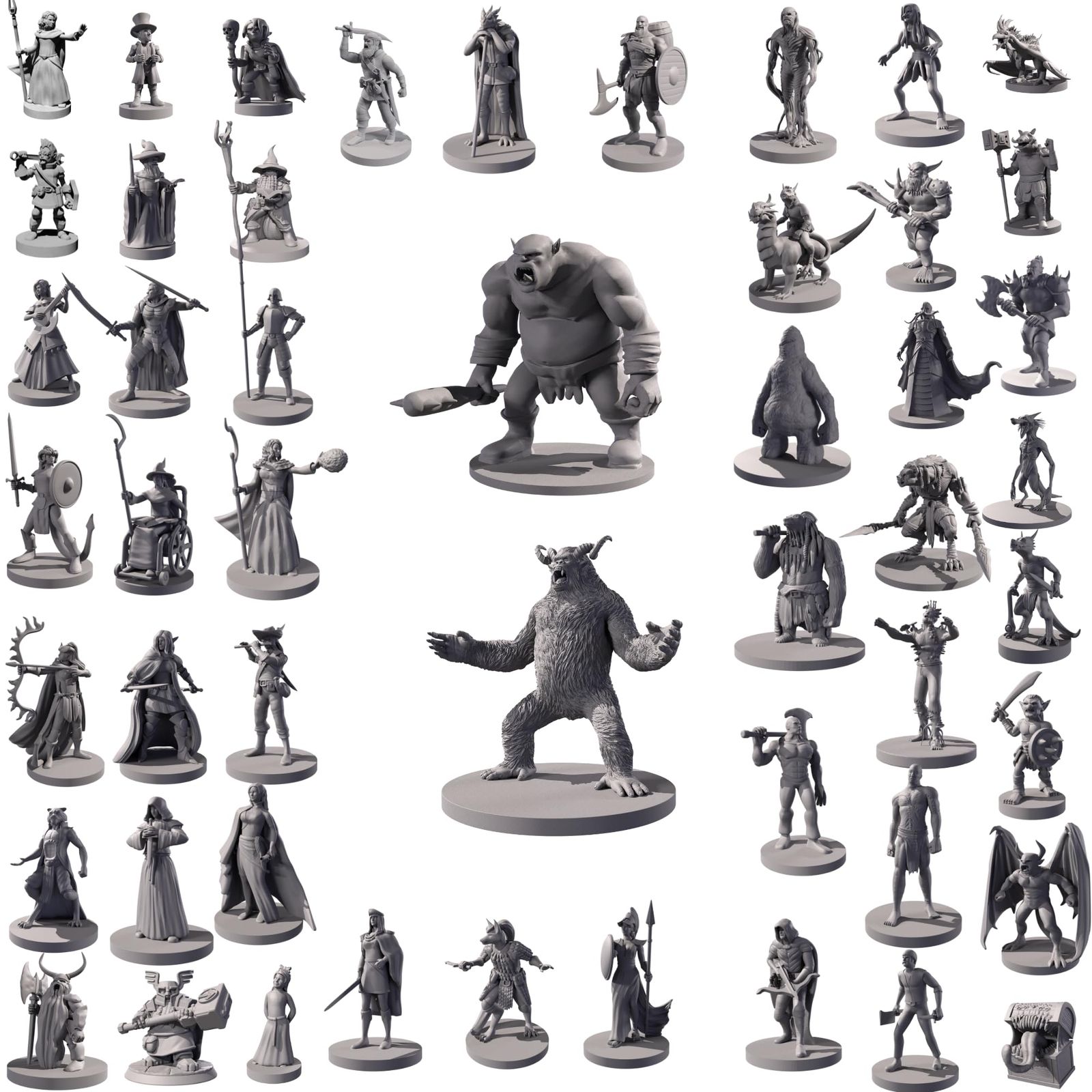 人気セール，新品】 50個のユニークなミニチュアファンタジー卓上RPG 