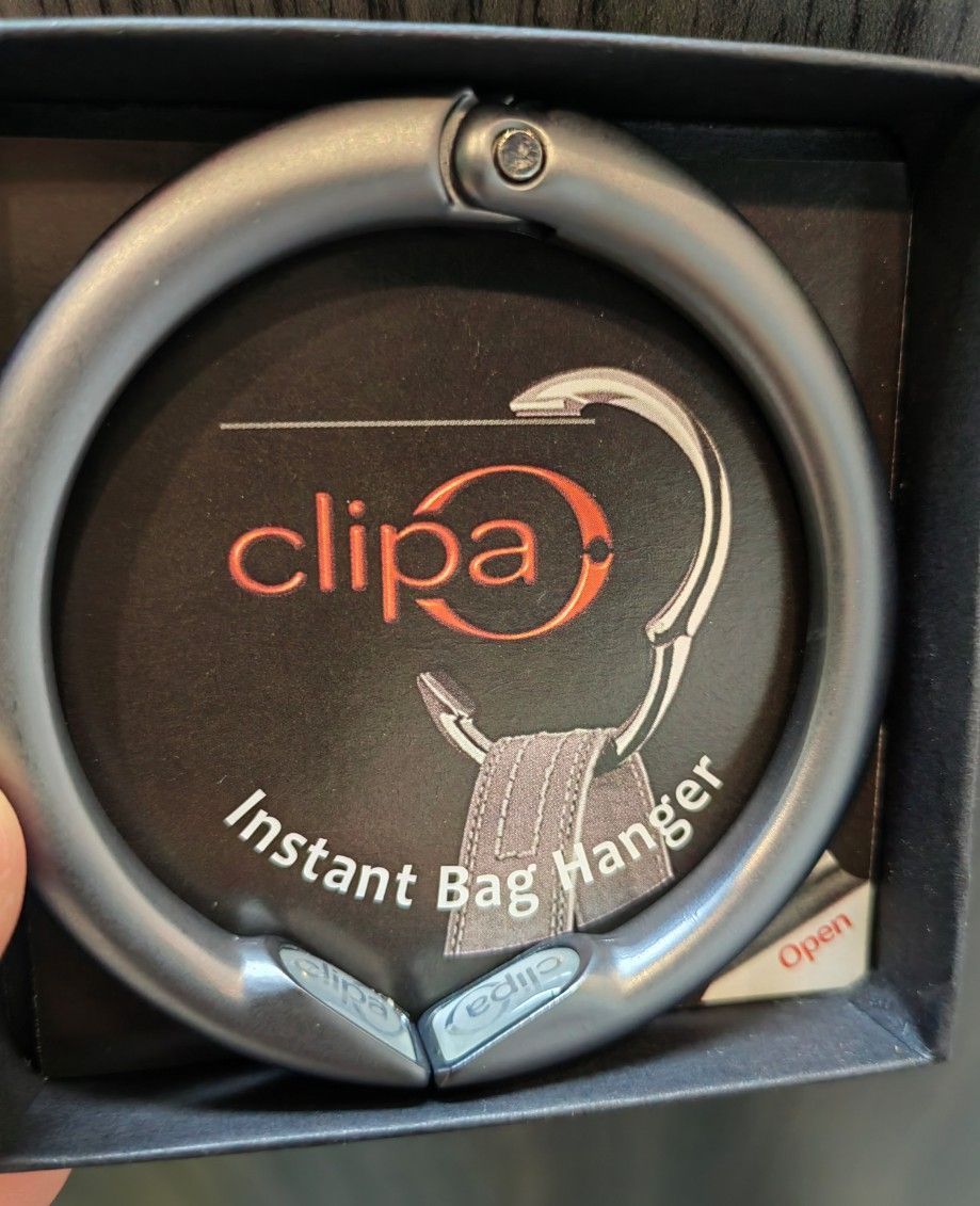 新品 クリッパ バッグハンガー clipa clipa2デスク クローゼット リング カバン掛け フック カバン置き 旅行 買物 耐荷重15kg デスク 頑丈 つやなしブラックシルバー