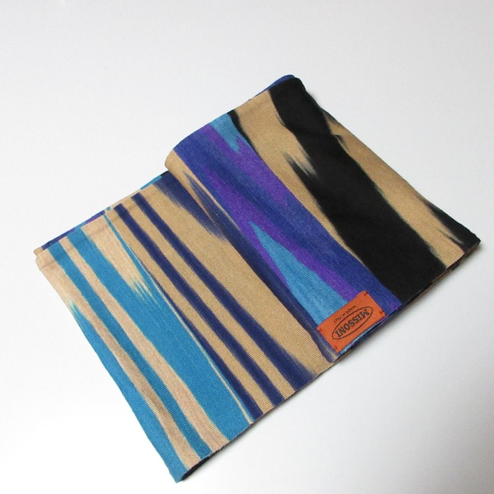 美品 MISSONI ミッソーニ ボーダー ロングマフラー ストール 美品 MISSONI ミッソーニ ボーダー ロングマフラー ストール