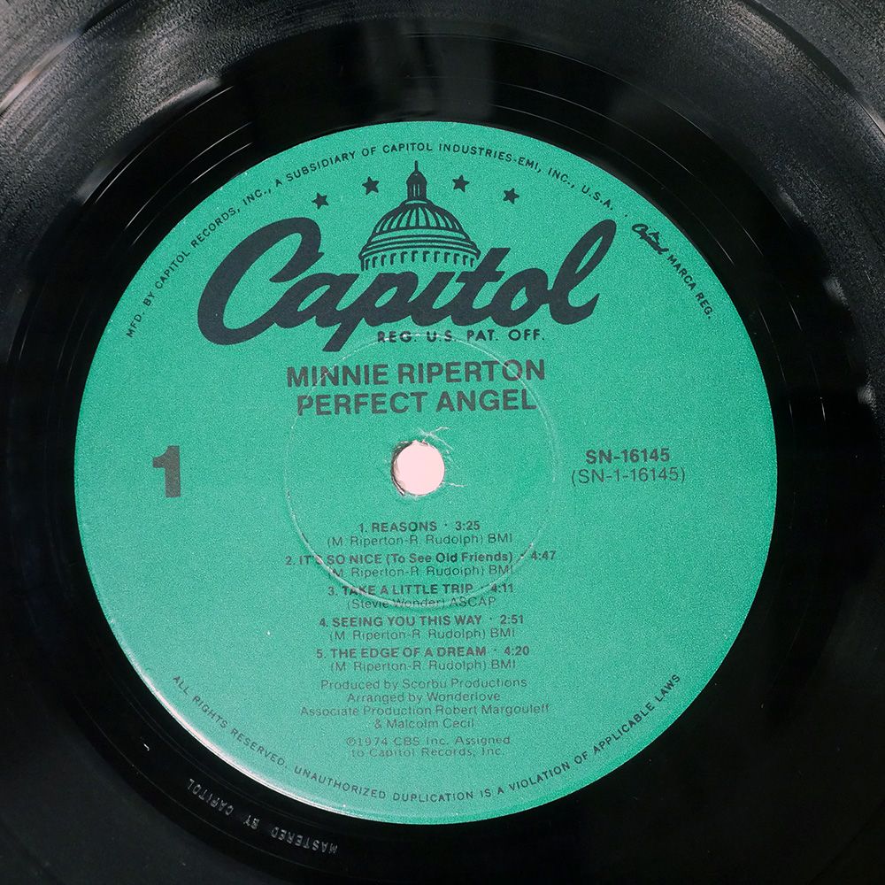 US盤 MINNIE PERFECT ANGEL CAPITOL SN 16145 LP その他 レコード CD DVD ブルーレイ