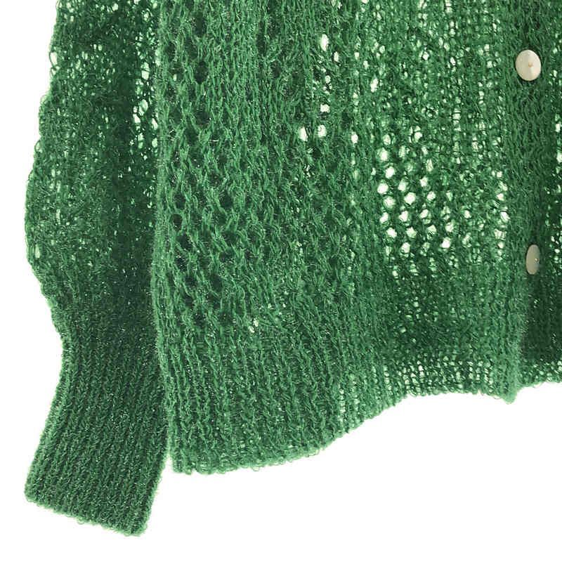 【新品】  Mame Kurogouchi / マメクロゴウチ | 2022SS | Botanical Pattern Knitted Lame Cardigan | 1 | グリーン | レディース 3035004911219234_01_2068w.jpeg
