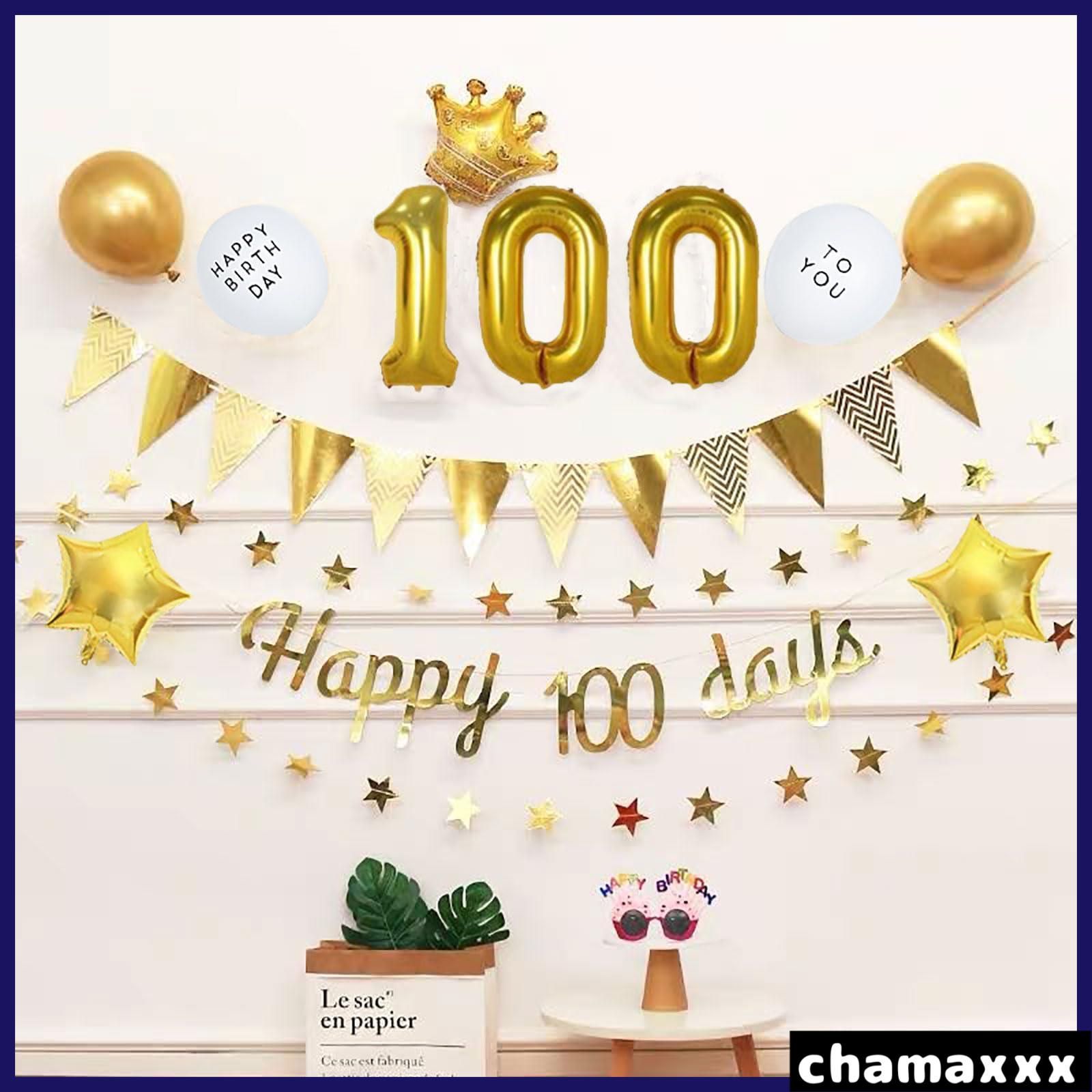 【特価商品】飾り 飾り パーティー 女の子 男の子 祝百日バルーン days 100 happy セット 付け 風船 誕生日バルーン バルーン 100日祝い