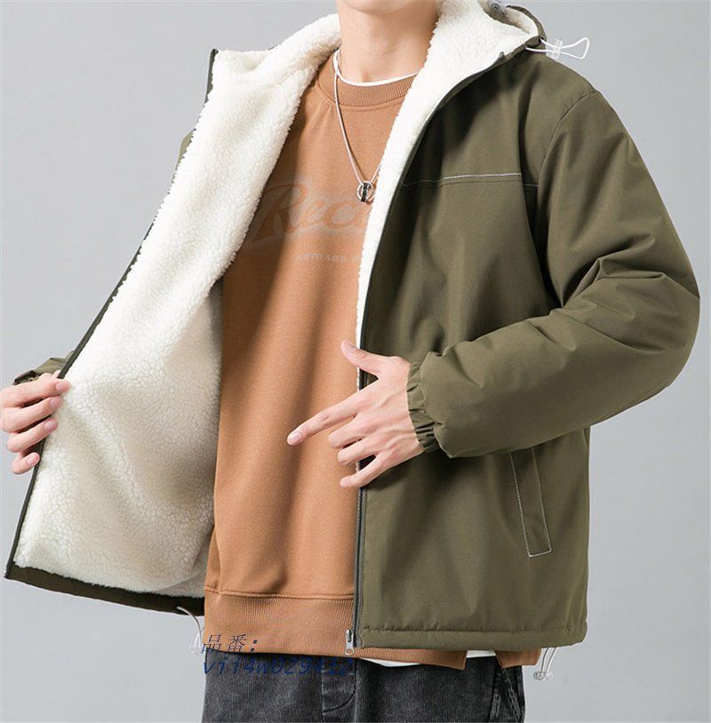 爆売中 ムートンコート 大好評 ジャケット メンズ ボアジャケット アウター ゆったり 裏起毛 暖かい 裏ボア 防寒 おしゃれ 冬 ブルゾン vii 4 w 029412