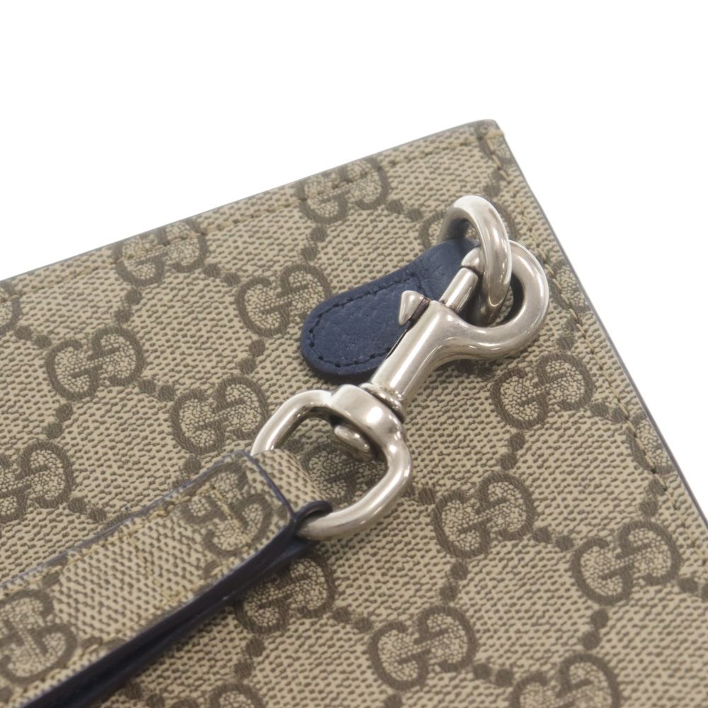GUCCI (グッチ) 24SS GG総柄 レザークラッチバッグ ブラウン