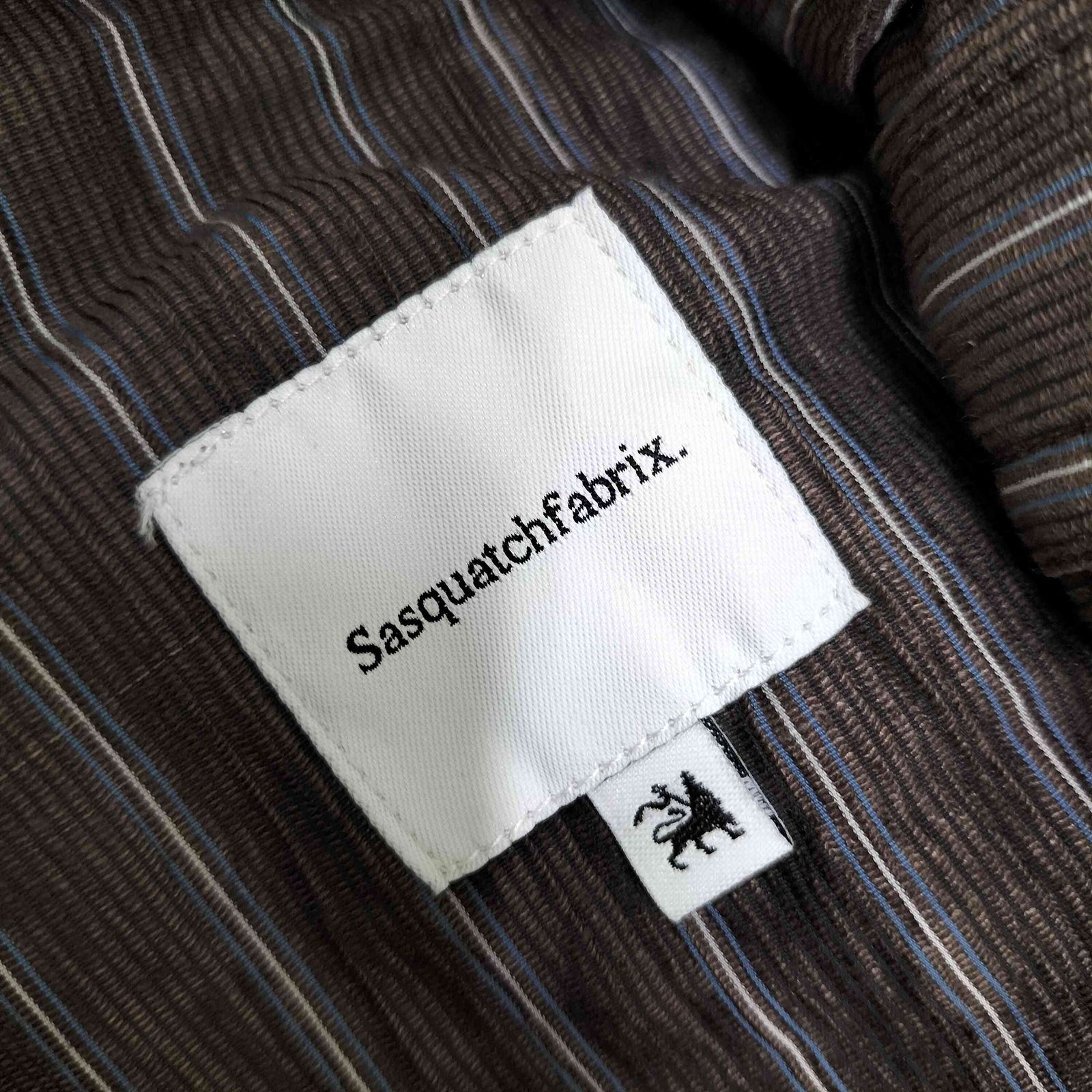  サスクワァッチファブリックス fabrix. 21 SS OVERALL ストライプ リネン オーバーオール メンズ M オーバーオール つなぎ パンツ
