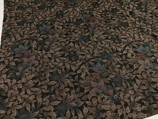 平和屋着物○本場大島紬 カタス7マルキ 草花文 正絹 逸品 未使用