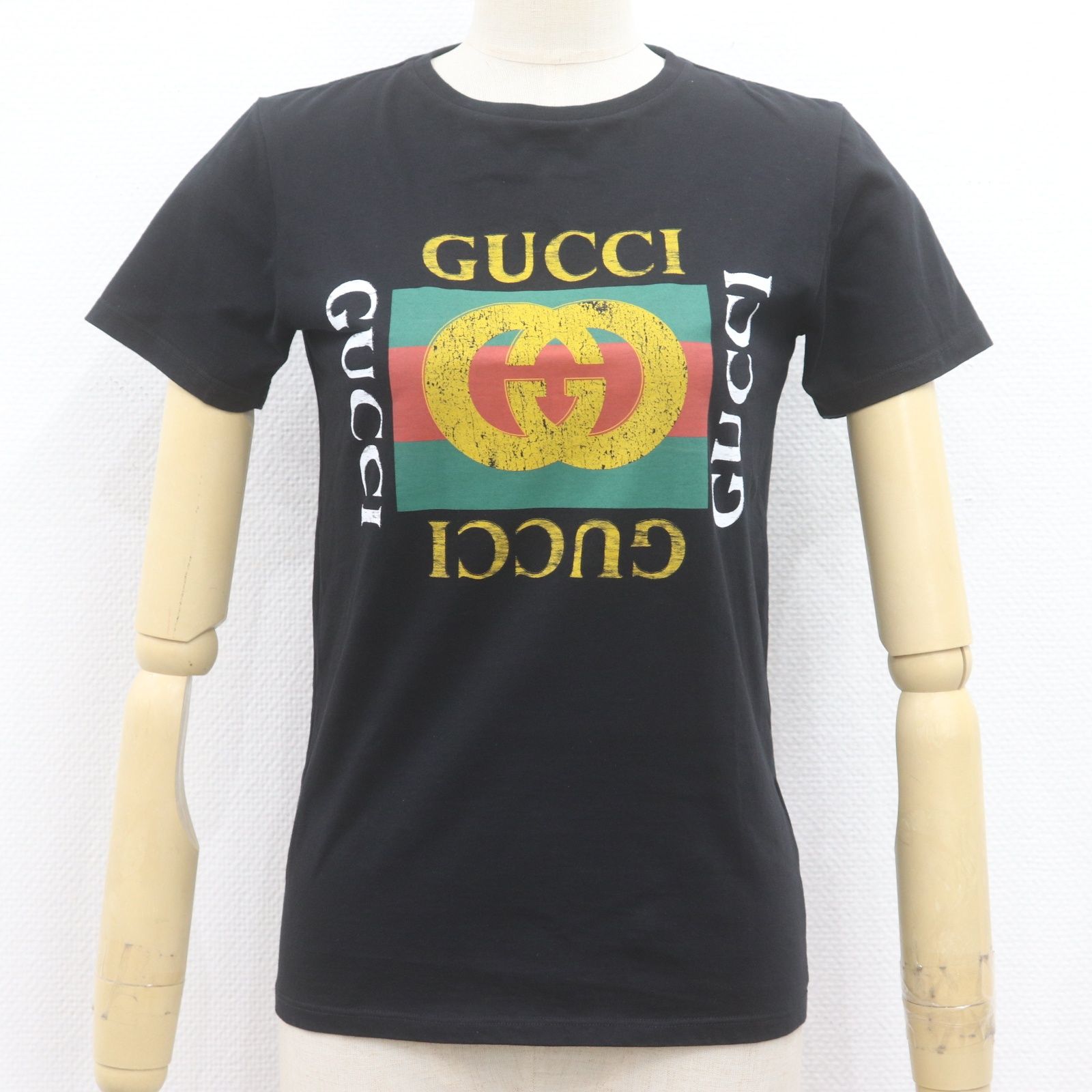 IT7TXIGEJL32 美品 GUCCI グッチ GG ロゴ Tシャツ レディース トップス 