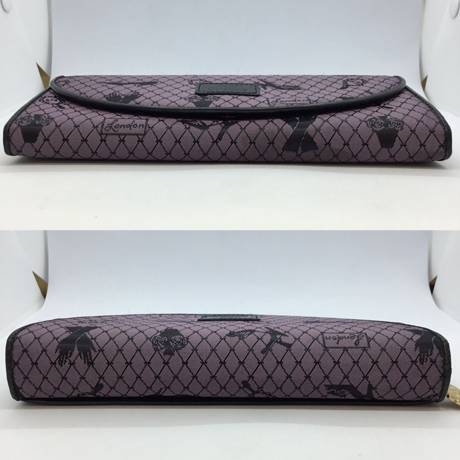 🔷LULU GUINNESS ／ ルルギネス 長財布 ／ 財布 ／ ウオレット ／ カード収納 10枚 ／ 札入れ ／ ブランド財布 ／ プリント財布  ／ LULU ウォレット ／ ルル財布 ／ パープル ／ レディース ／ メンズ - メルカリ