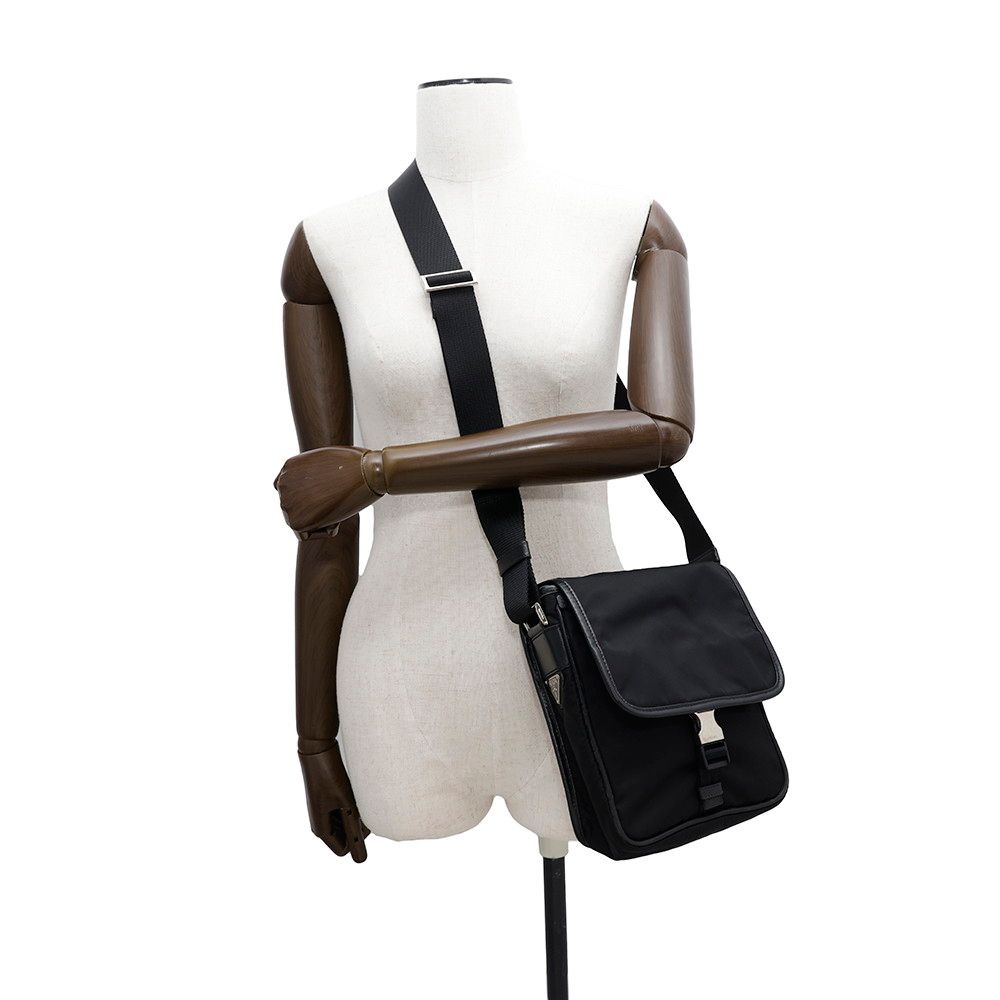 プラダ ショルダーバッグ サフィアーノ ロゴ ナイロン PRADA