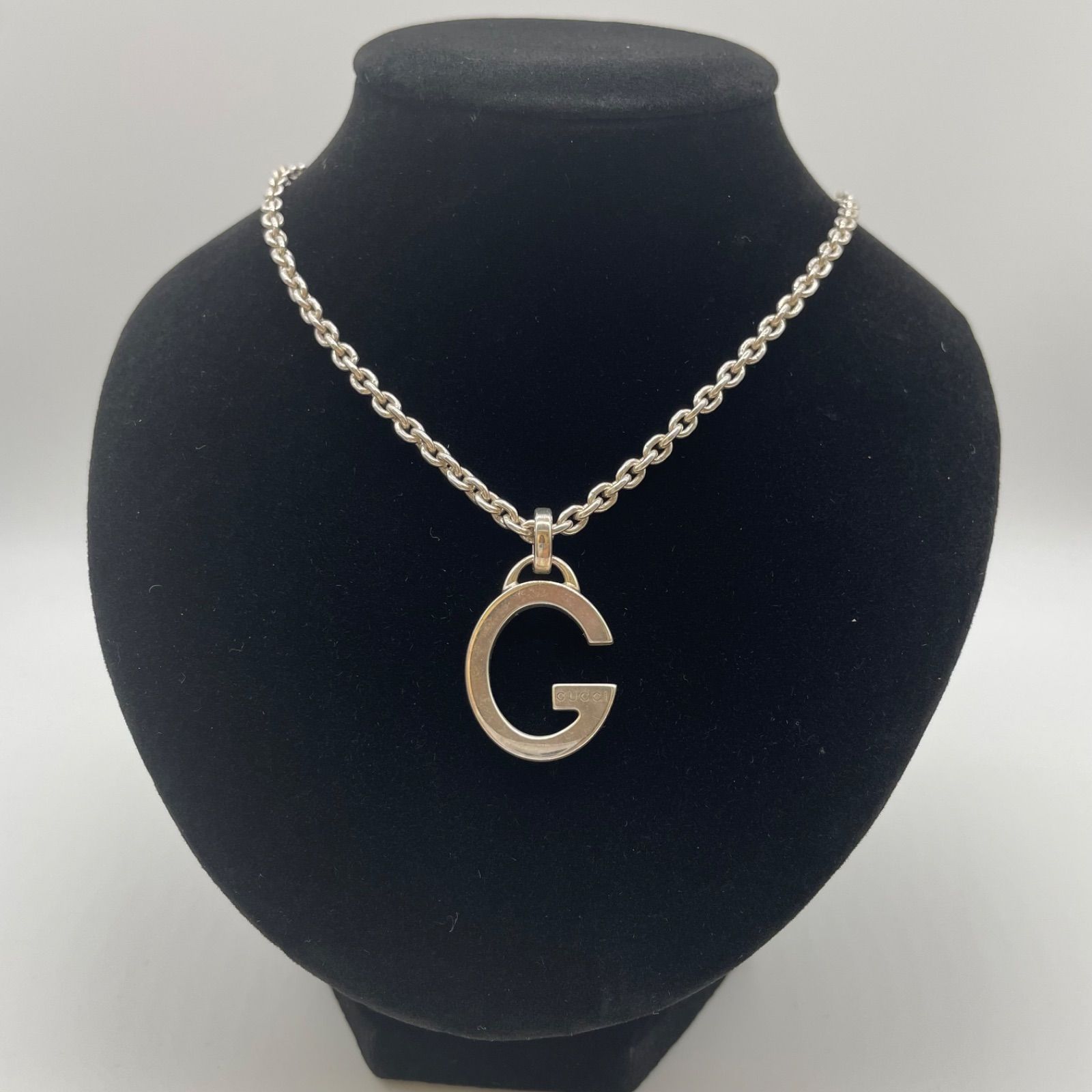 極美品 GUCCI Gリングネックレス ロゴ入り 刻印あり SV925 GUCCI 極美品